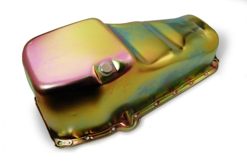 RACING POWER CO-PACKAGED RPCR9005Z Oil Pan SB Chevy 1965-79 Lh Dipstick - Zinc