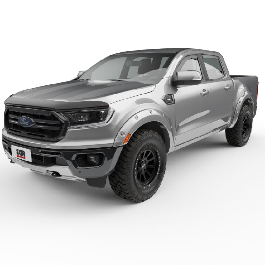 EGR 793554-UX 19-22 Ford Ranger Painted To Code Ingot Traditional Bolt-On Look Fender Flares Silver Set Of 4