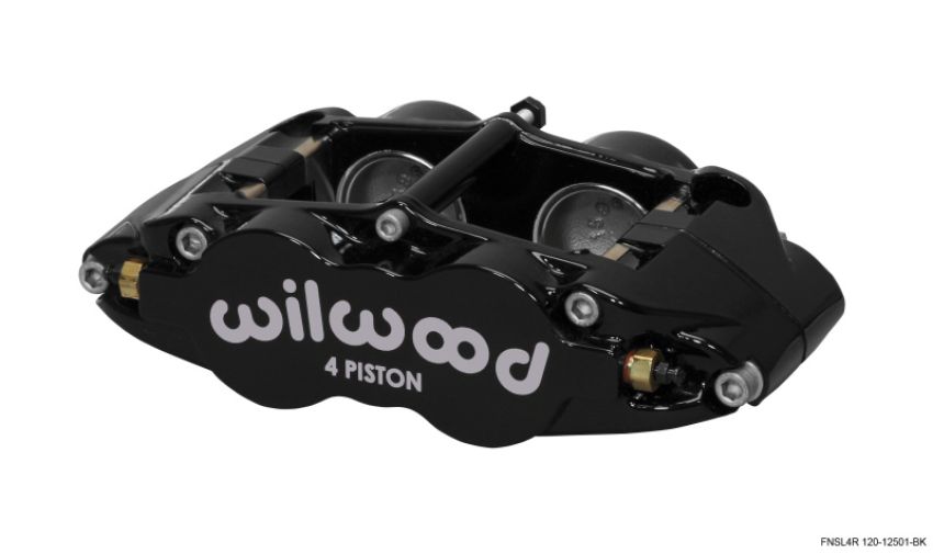 Wilwood 120-12501-BK Caliper-Narrow Superlite 4R - Black 1.75/1.75in Pistons 1.25in Disc