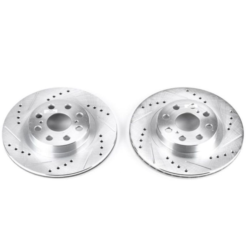 PowerStop JBR936XPR PowerStop Evolution Performance Drilled, Slotted & Plated Brake Rotor Pair