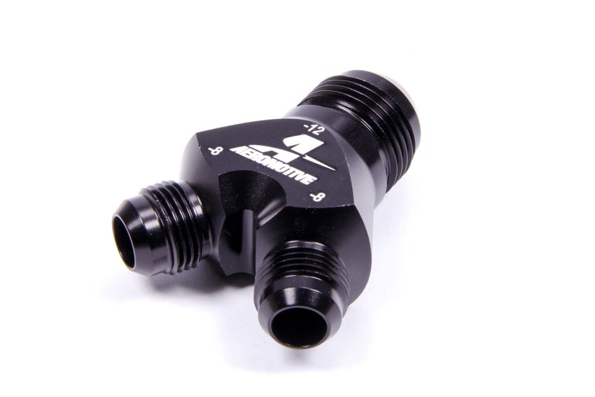 AEROMOTIVE AFS15677 Y-Block Fitting - 12an to 2 x -8an