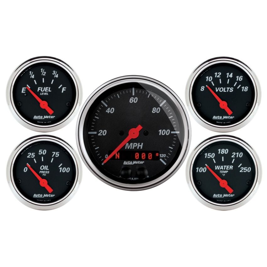 AutoMeter 1450 GAUGE KIT, 5 PC., 3 3/8