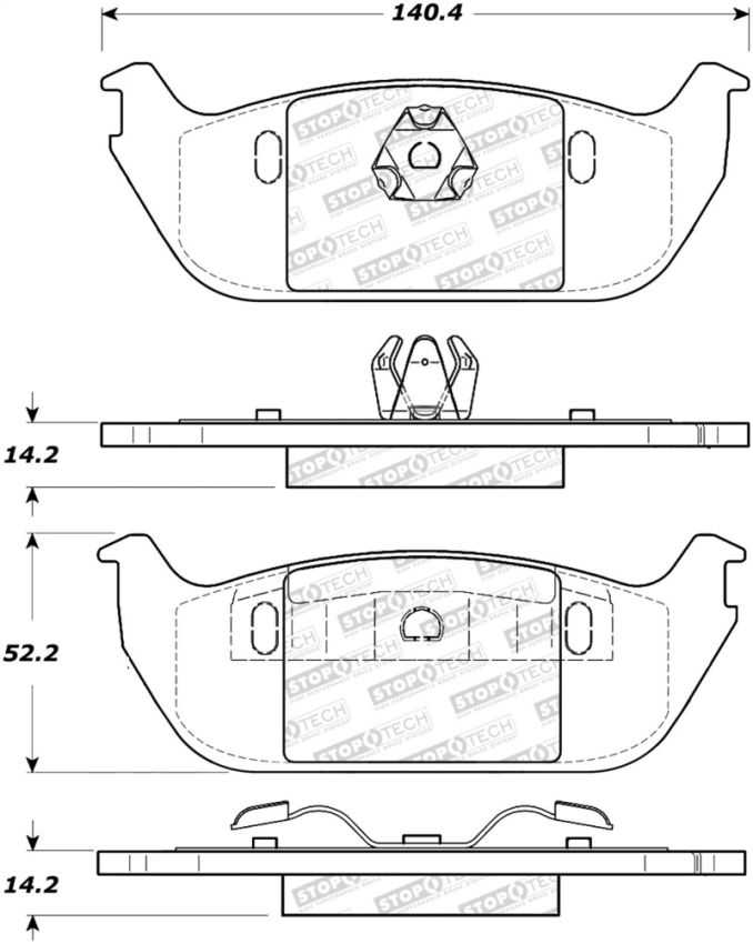 Stoptech 308.09520 Street Brake Pads