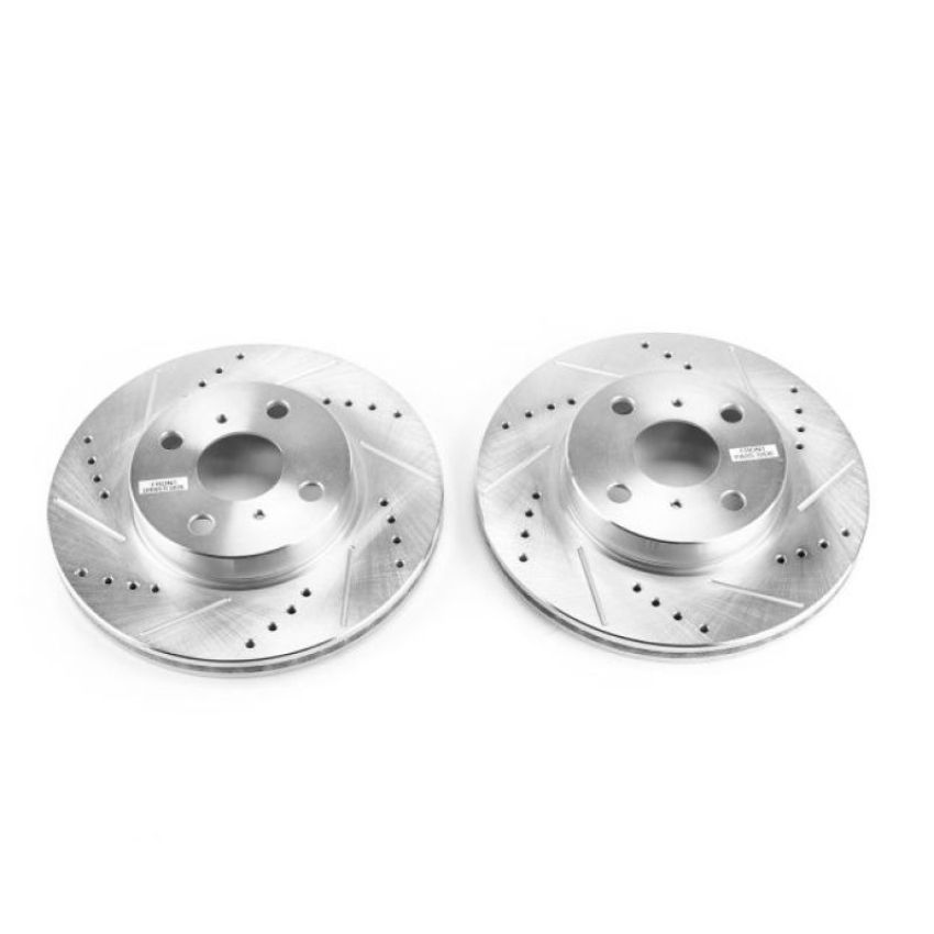 PowerStop JBR1541XPR PowerStop Evolution Performance Drilled, Slotted & Plated Brake Rotor Pair