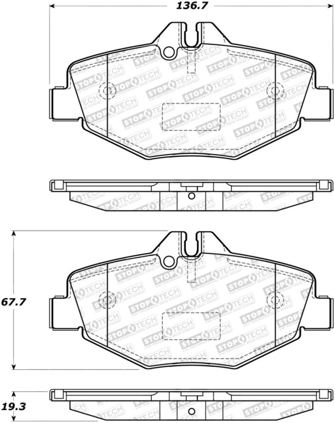 Stoptech 308.09870 Street Brake Pads