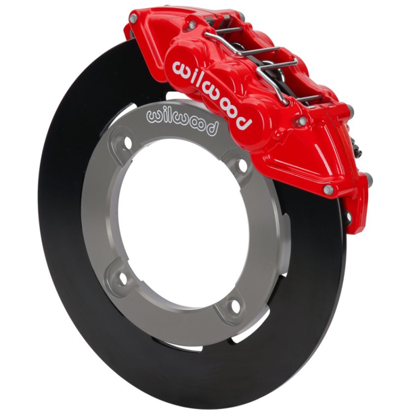 Wilwood 140-16626-R 19-22 Honda Talon 1000 Red 6-Piston Front Kit 11.25in - Plain Face Steel Rotors