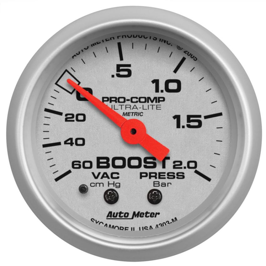 AutoMeter 4303-M GAUGE, VAC/BOOST, 2 1/16