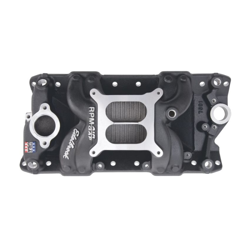 EDELBROCK EDE75013 SBC Performer RPM A/G Manifold - Black Finish