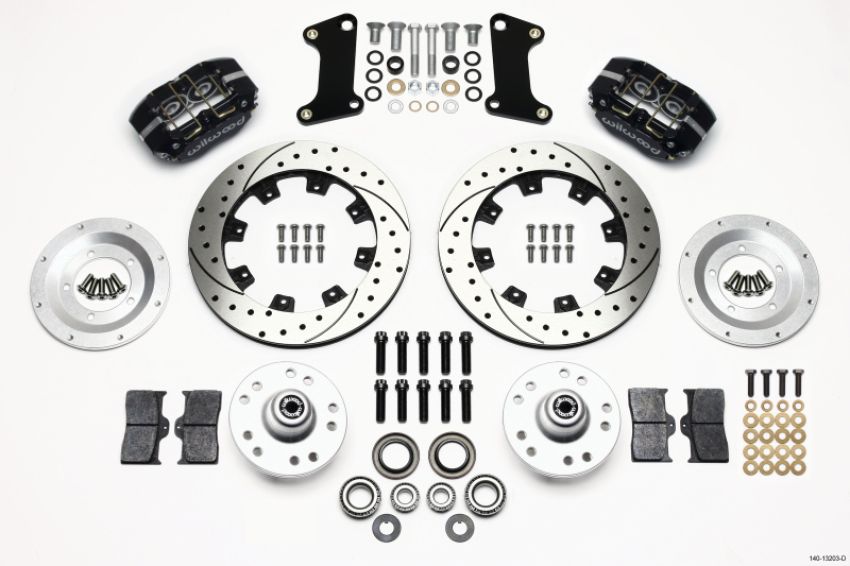 Wilwood 140-13203-D Dynapro Dust-Boot Front Kit 12.19in Drilled 67-69 Camaro 64-72 Nova Chevelle