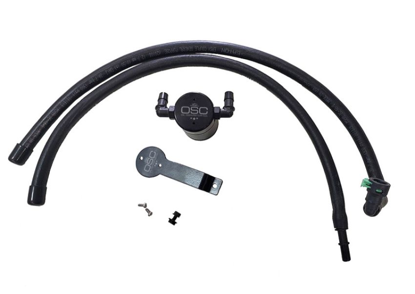 J&L 3055D-B 2020-2024 Ford Explorer 2.3L EcoBoost Driver Side Oil Separator 3.0 - Black Anodized