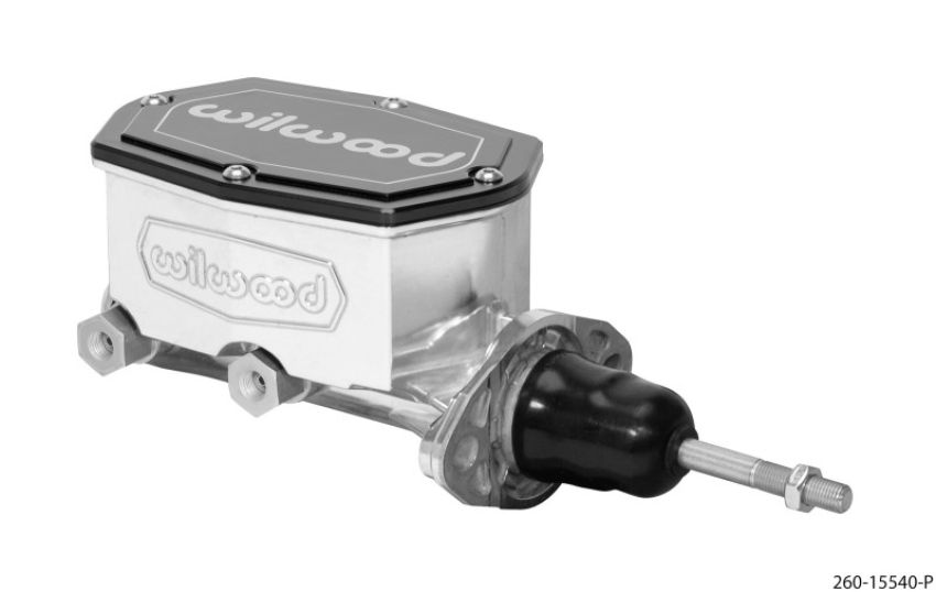 Wilwood 260-15540-P Compact Tandem Master Cylinder - 1in Bore - w/Pushrod (Ball Burnished)