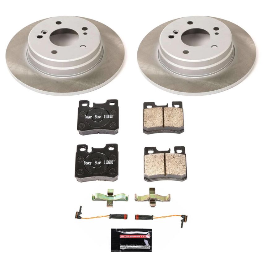 PowerStop SC4949 Semi-Coated Rotor and Low-Dust Ceramic Brake Pad Kit