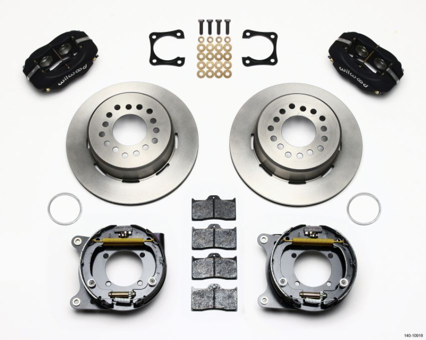Wilwood 140-10918 Forged Dynalite P/S Park Brake Kit Chevy 12 Bolt-Spec 3.15in Brng Stggrd mt