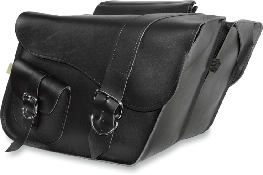 Willie & Max 58750-00 Universal Ranger Large Slant Saddlebags (16 in L x 11 in H x 6.5 in W) - Black