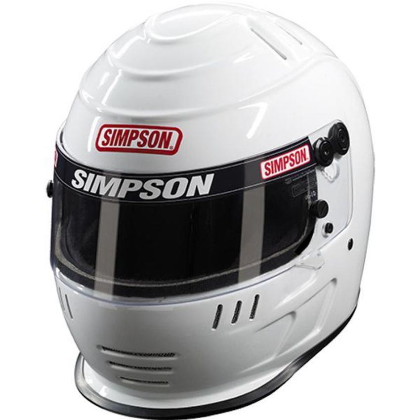 SIMPSON SAFETY SIM7707141 Helmet Speedway Shark 7-1/4 White SA2020
