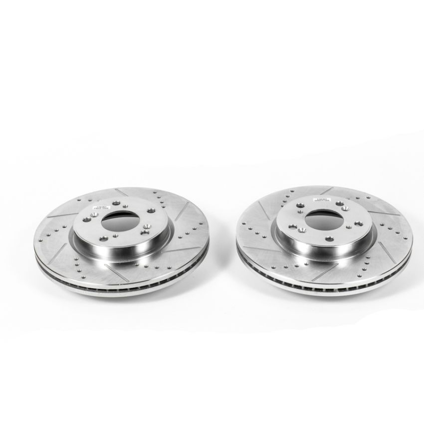 PowerStop JBR1584XPR PowerStop Evolution Performance Drilled, Slotted & Plated Brake Rotor Pair