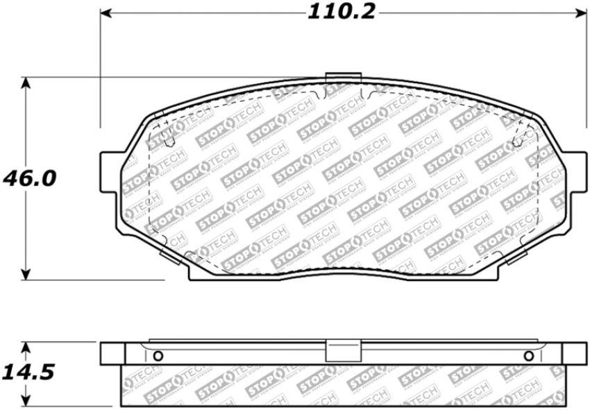 Stoptech 305.05250 90-93 GEO Storm / Mazda Miata Street Select Front Brake Pads