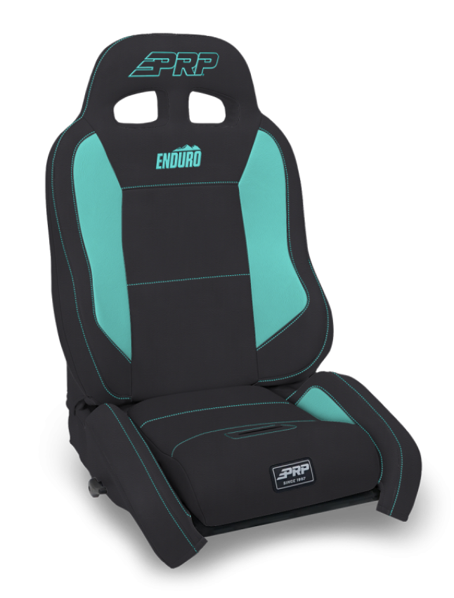 PRP Seats A9001044-201-238 PRP EnduroCrawl Reclining Suspension Seat - Black/Teal Vinyl - Driver