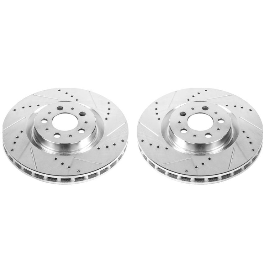 PowerStop EBR895XPR PowerStop Evolution Performance Drilled, Slotted & Plated Brake Rotor Pair