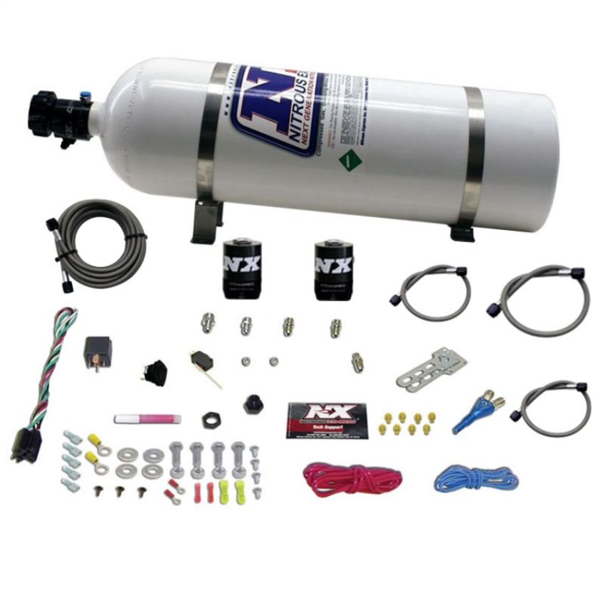 Nitrous Express 20113-15 FORD EFI RACE (100-150-200-250HP) SINGLE NOZZLE WITH 15LB BOTTLE