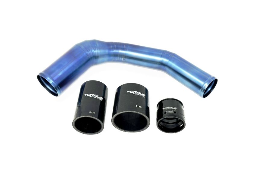 Torque Solution TS-SU-812BU 2022+ Subaru WRX / 19-23 Subaru Ascent Titanium Top Mount Charge Pipe - Burnt Blue