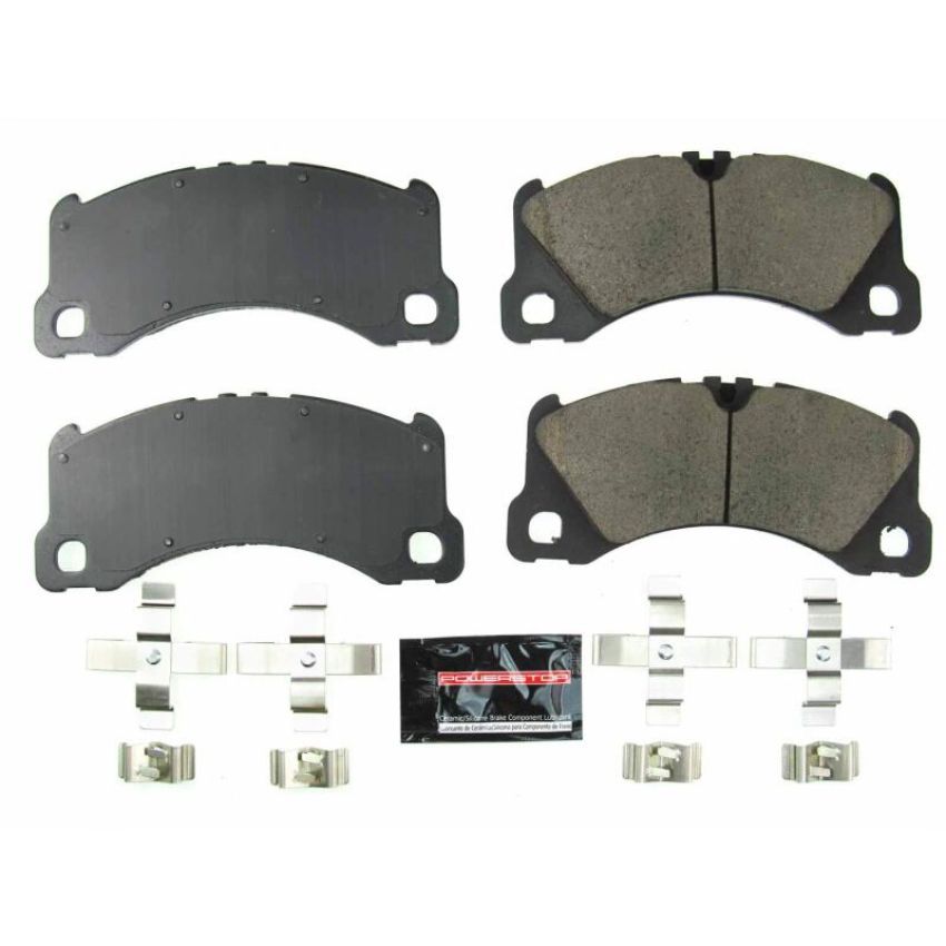 PowerStop Z23-1577 PowerStop - Z23 Daily Driver Carbon-Fiber Ceramic Brake Pads with Hardware Kit