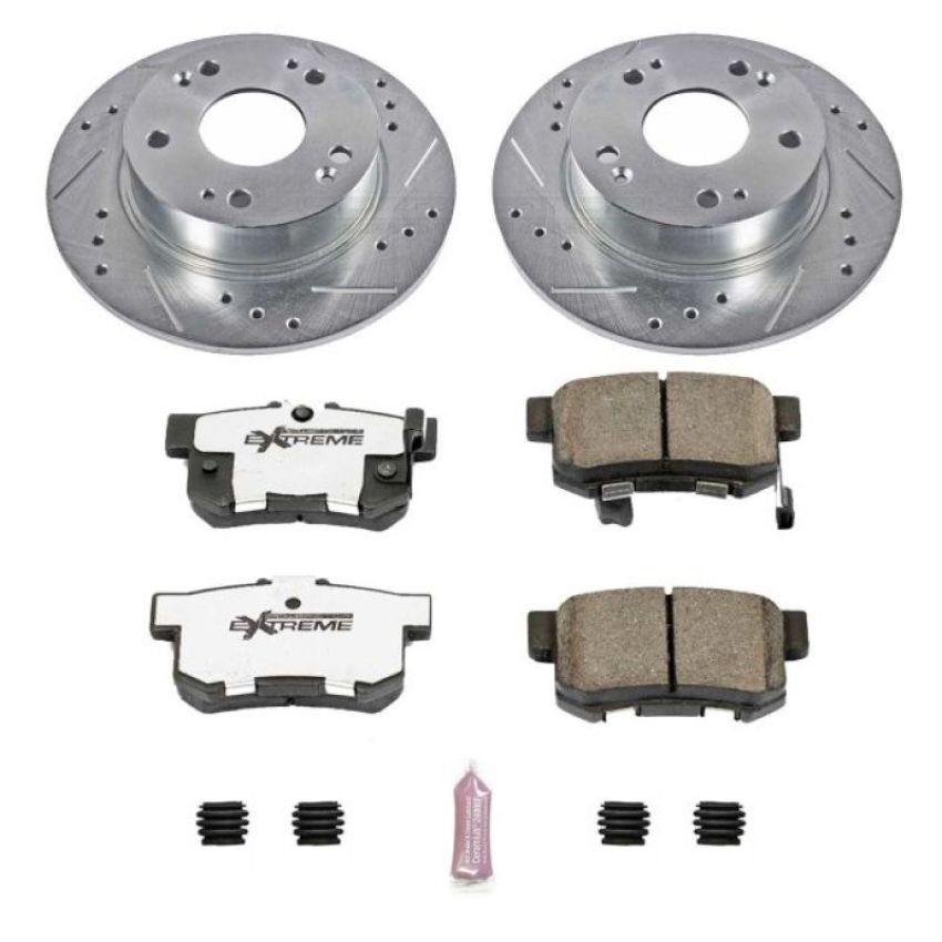 PowerStop K2391-26 Z26 Street Performance Ceramic Brake Pad and Drilled & Slotted Rotor Kit