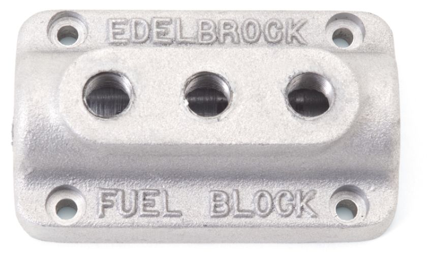 Edelbrock 1285 Fuel Block Triple As Cast