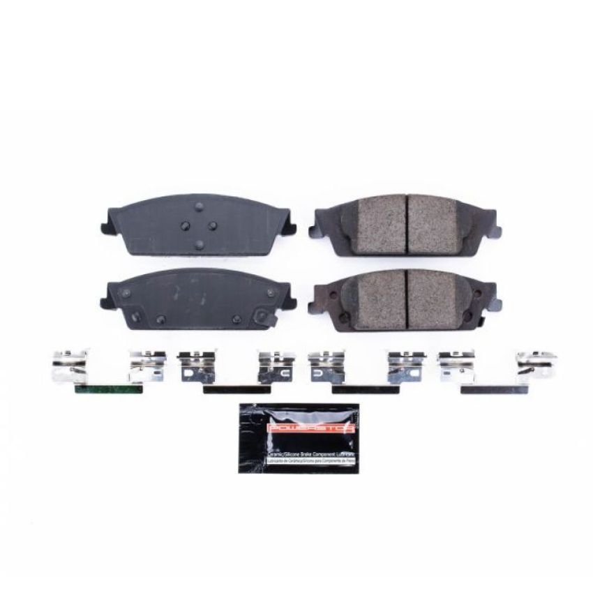 PowerStop Z23-1707 PowerStop - Z23 Daily Driver Carbon-Fiber Ceramic Brake Pads with Hardware Kit
