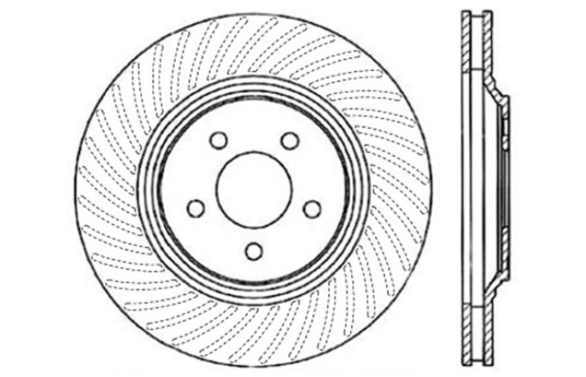 Stoptech 127.61044L Slotted & Drilled Sport Brake Rotor
