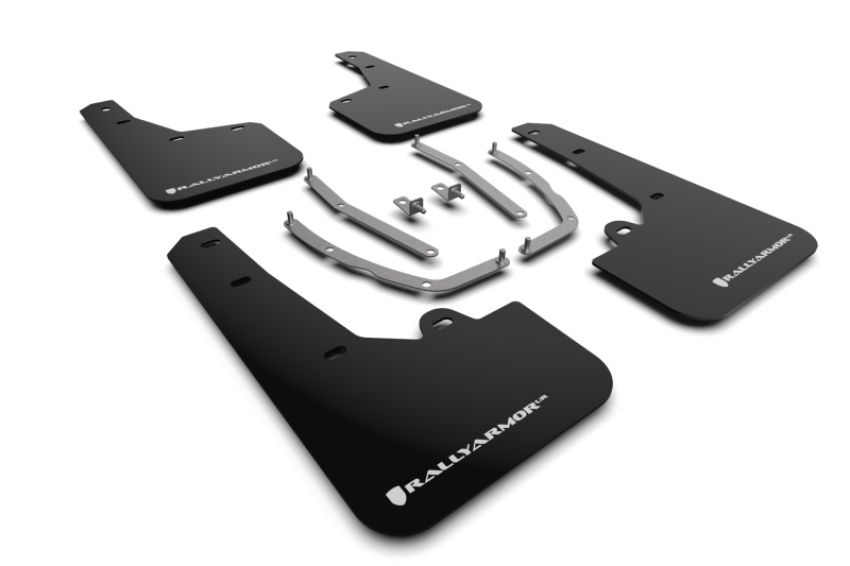 Rally Armor MF75-UR-BLK-WH Black Mud Flap/White Logo
