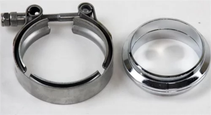 Granatelli Motor Sports 308540-M V-Bands and Clamps - Mild Steel Flat Flange