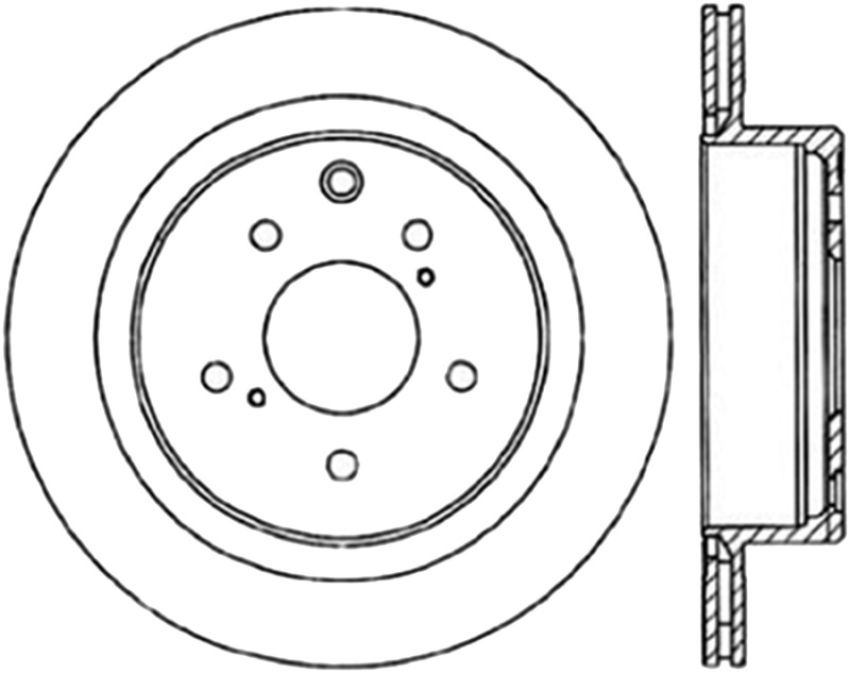 Stoptech 127.42047L Power Slot 6/89-96 Nissan 300ZX Slotted & Drilled Left Rear Rotor