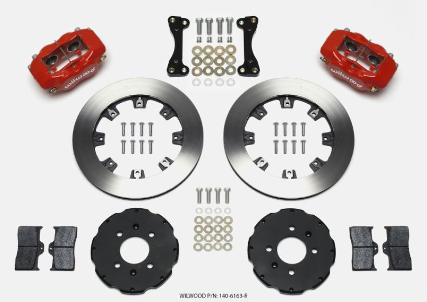 Wilwood 140-6163-R Forged Dynalite Front Hat Kit 12.19in Red 94-01 Honda/Acura w/262mm Disc