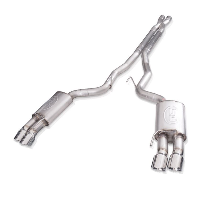 Stainless Works M18CBXPC 18+ Ford Mustang GT Redline X-Pipe Performance Connect Cat-Back Exhaust