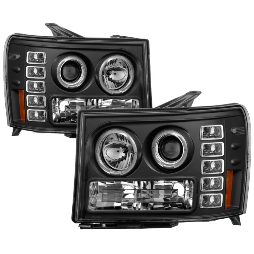 SPYDER 5010605 Projector Headlights - LED Halo - Black