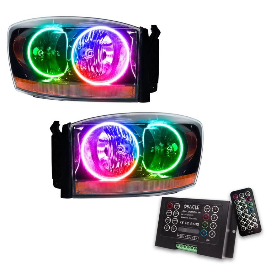 Oracle Lighting 7033-333 SMD Pre-Assembled Headlights, Black Bezel, ColorSHIFT(tm) 2.0
