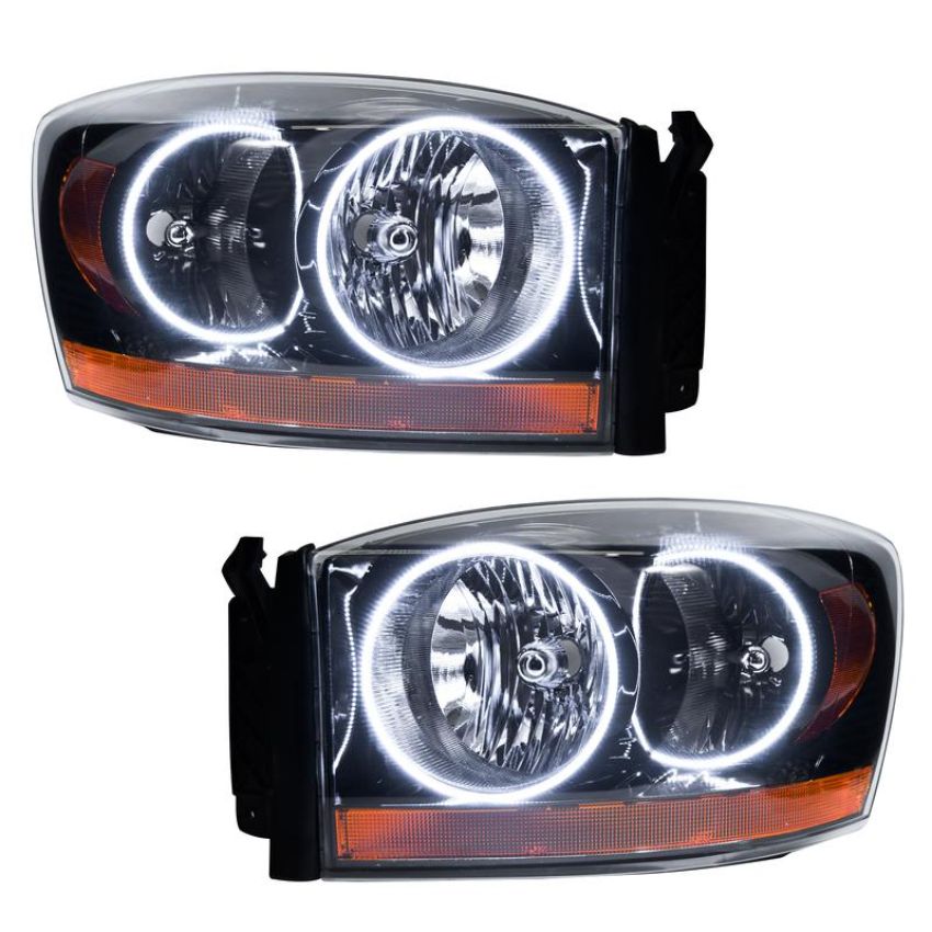 Oracle Lighting 7033-335 2006 Dodge Ram Pre-Assembled LED Halo Headlights - (Black Housing)