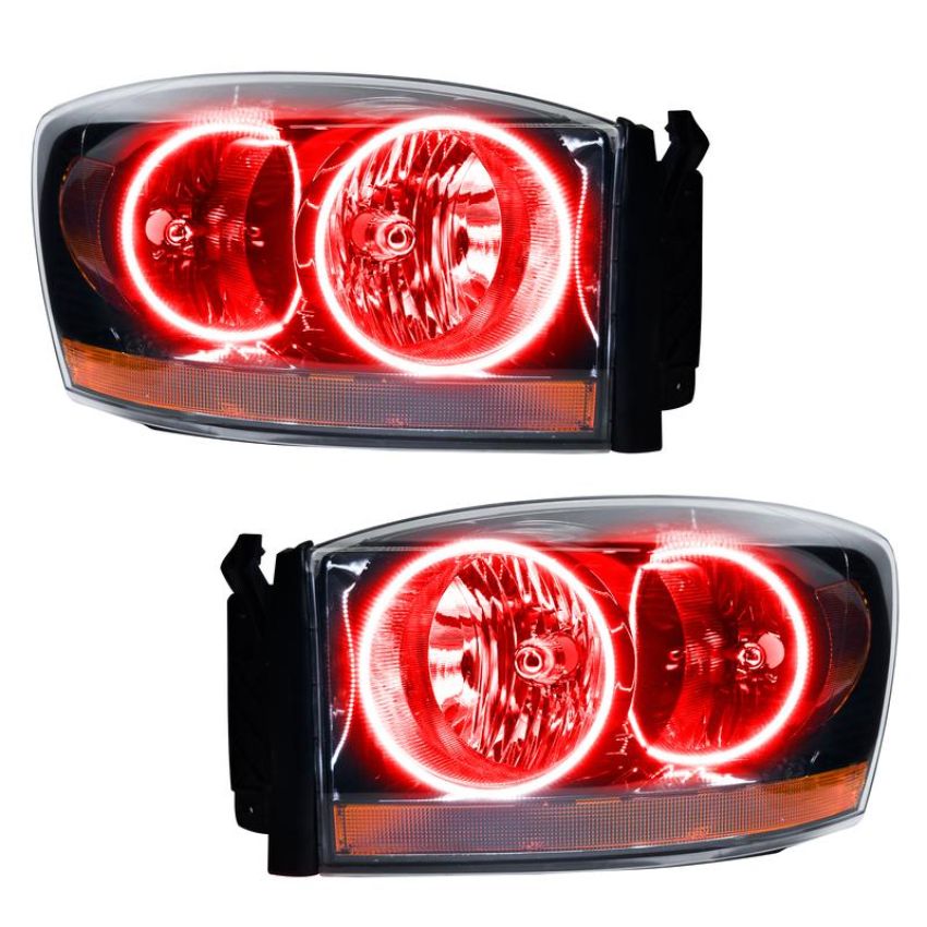 Oracle Lighting 7033-335 2006 Dodge Ram Pre-Assembled LED Halo Headlights - (Black Housing)