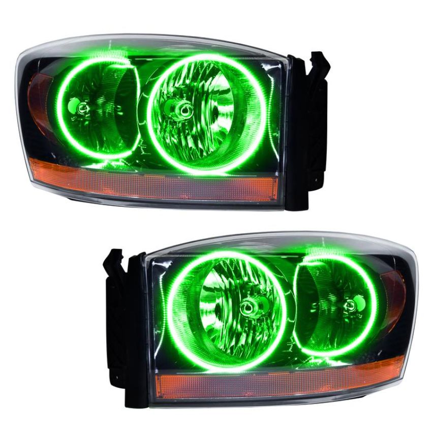 Oracle Lighting 7033-335 2006 Dodge Ram Pre-Assembled LED Halo Headlights - (Black Housing)