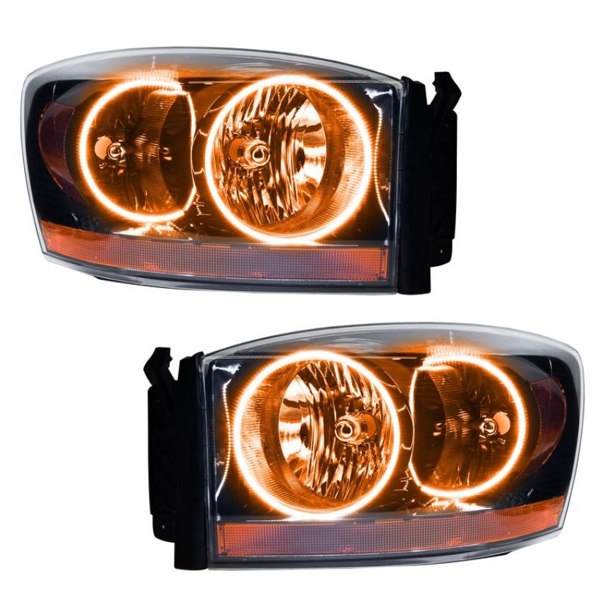 Oracle Lighting 7033-335 2006 Dodge Ram Pre-Assembled LED Halo Headlights - (Black Housing)