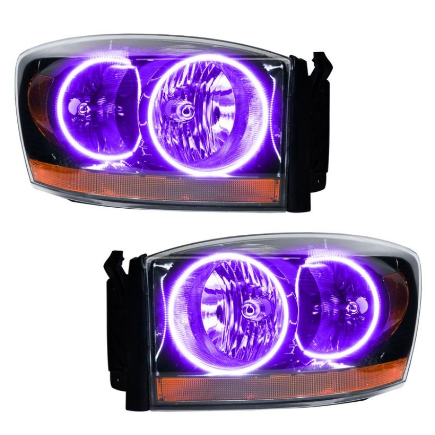 Oracle Lighting 7033-335 2006 Dodge Ram Pre-Assembled LED Halo Headlights - (Black Housing)