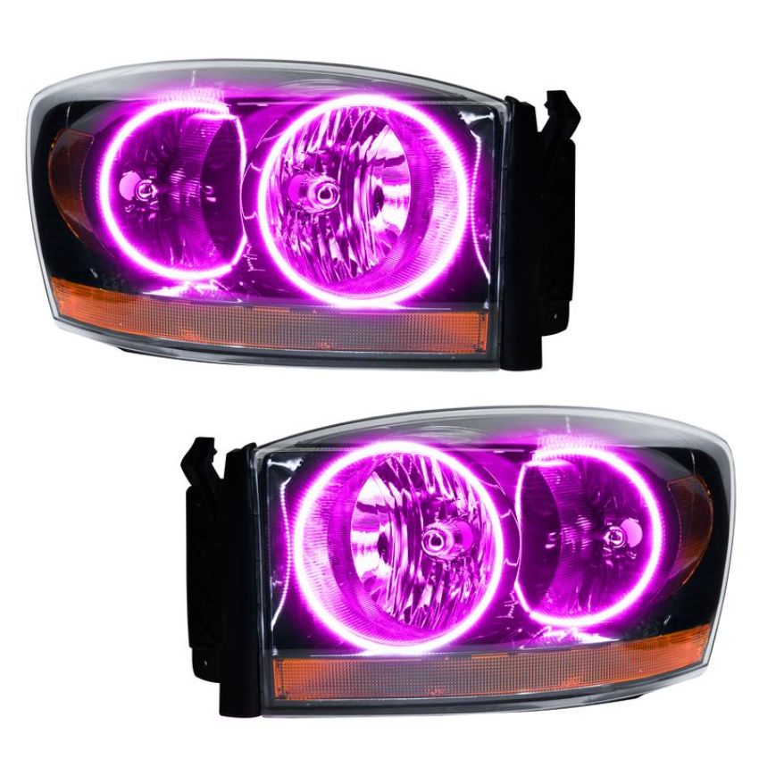 Oracle Lighting 7033-335 2006 Dodge Ram Pre-Assembled LED Halo Headlights - (Black Housing)