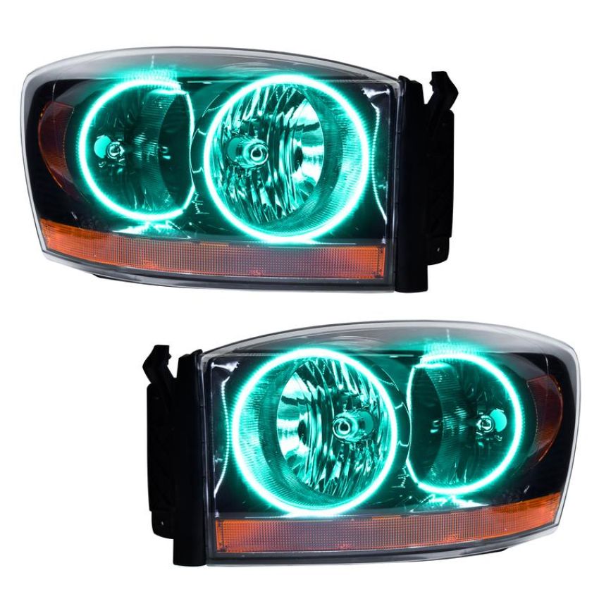 Oracle Lighting 7033-335 2006 Dodge Ram Pre-Assembled LED Halo Headlights - (Black Housing)