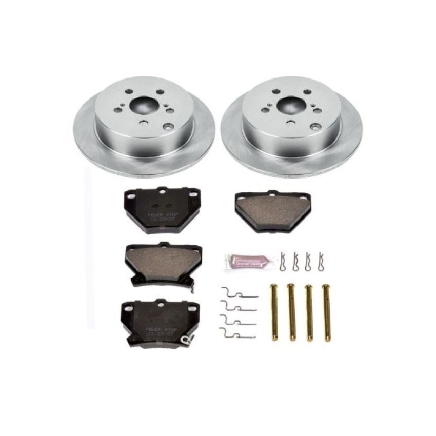 PowerStop KOE2318 OE Stock Replacement Low-Dust Ceramic Brake Pad and Rotor Kit