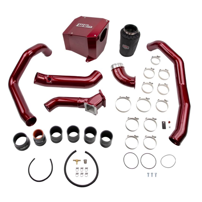 Wehrli WCF100435-RED 01-04 Duramax LB7 Stage 2 High Flow Intake Bundle Kit - WCFab Red