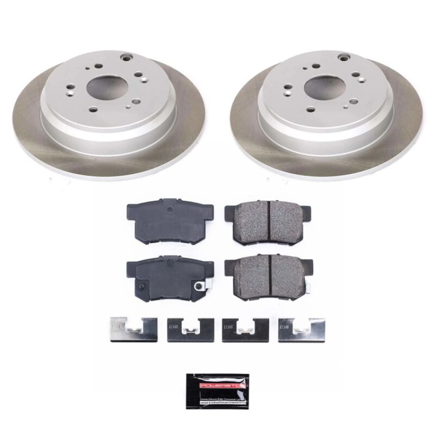 PowerStop SC3098 Semi-Coated Rotor and Low-Dust Ceramic Brake Pad Kit