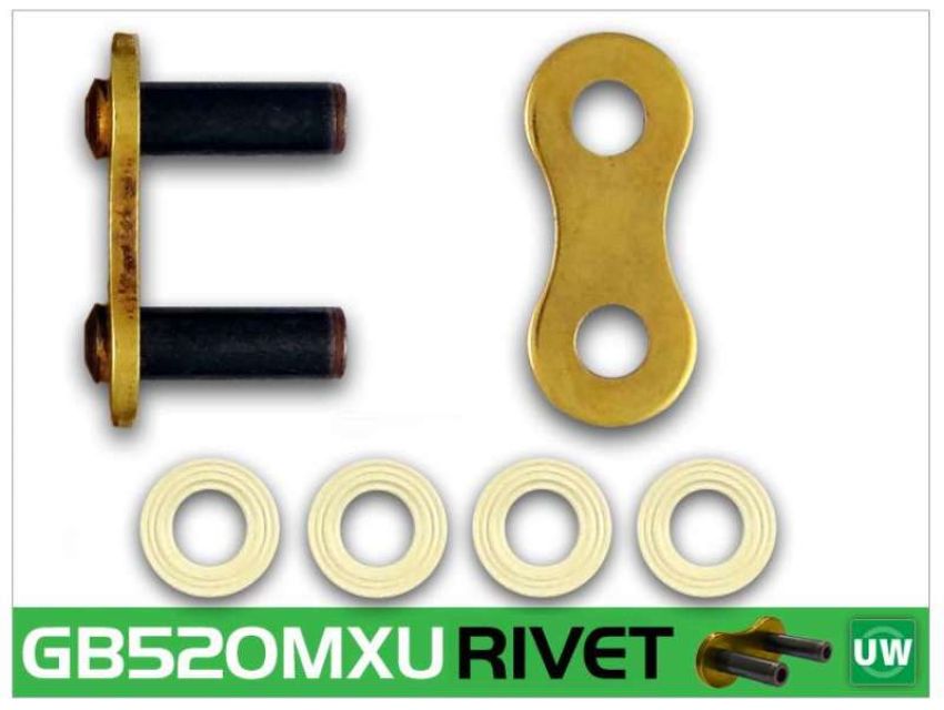 RK Chain GB520MXU-RL GB520MXU-RIVET - Gold