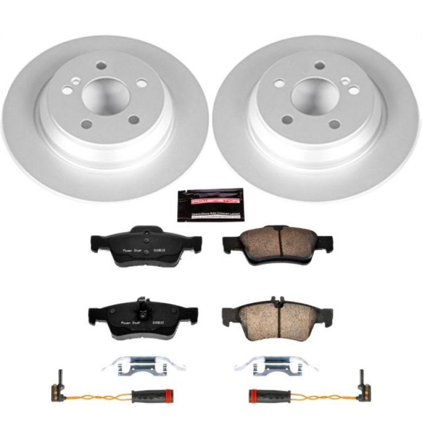 PowerStop CRK3069 Genuine Geomet Coated Rotor and Carbon-Fiber Ceramic Brake Pad Kit