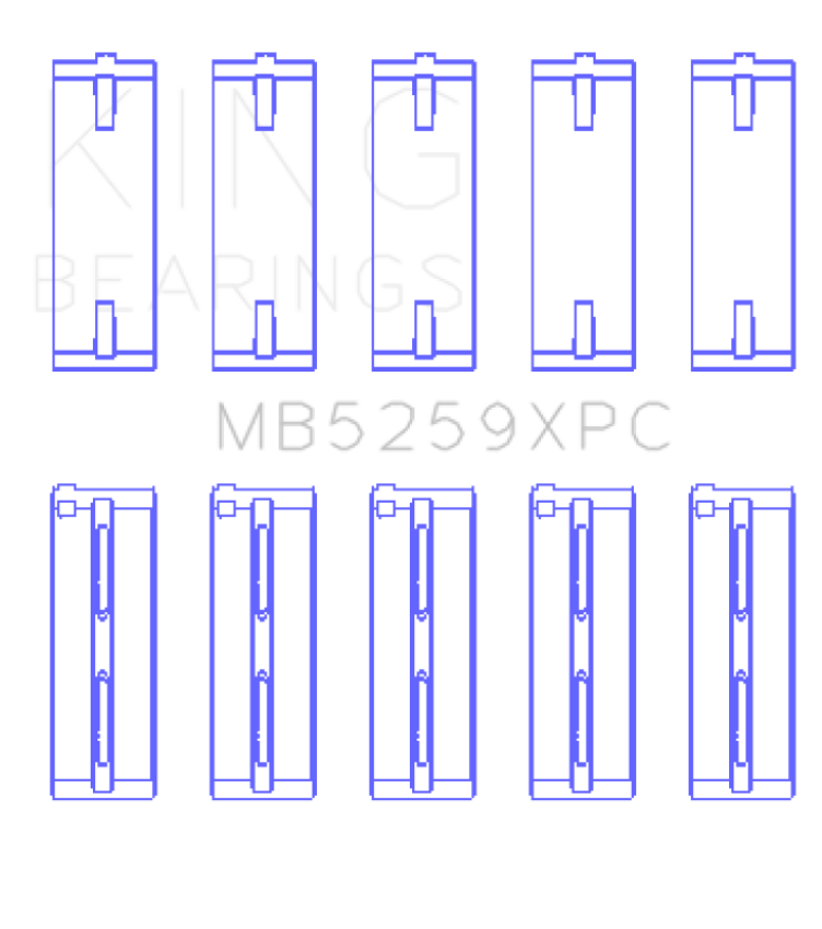 King Honda A-Series/B-Series/K-Series (Size STD) pMaxKote Performance Main Bearing Set
